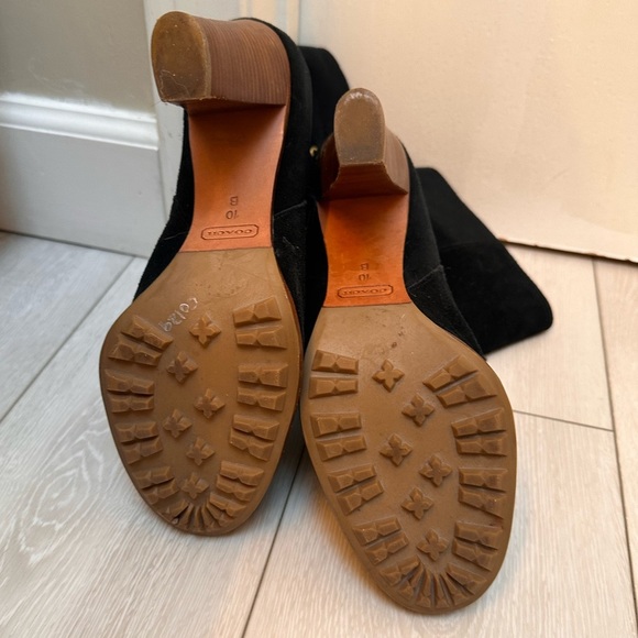 COACH Tamsin Black Suede Booties, Size 10  never worn - Picture 7 of 10